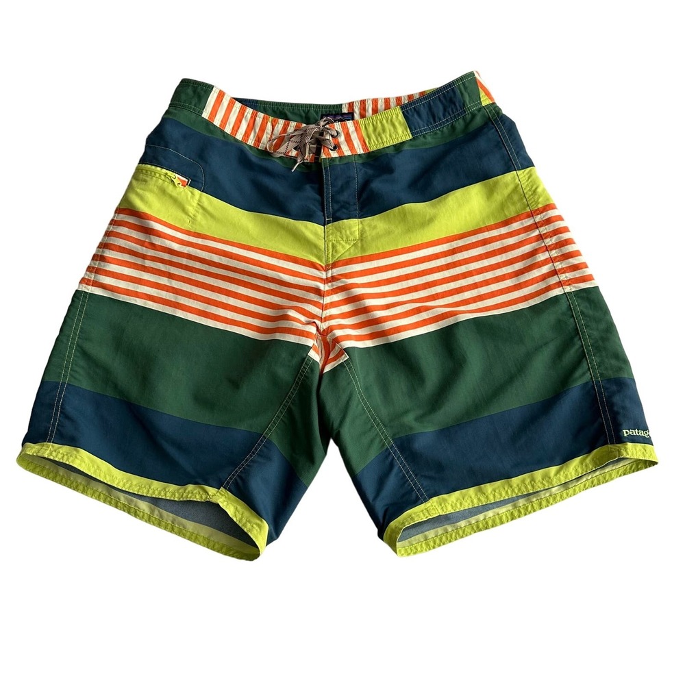 Patagonia Wavefarer Mens Board Shorts Fitz Stripe 34" Waist‎ 21" Outseam